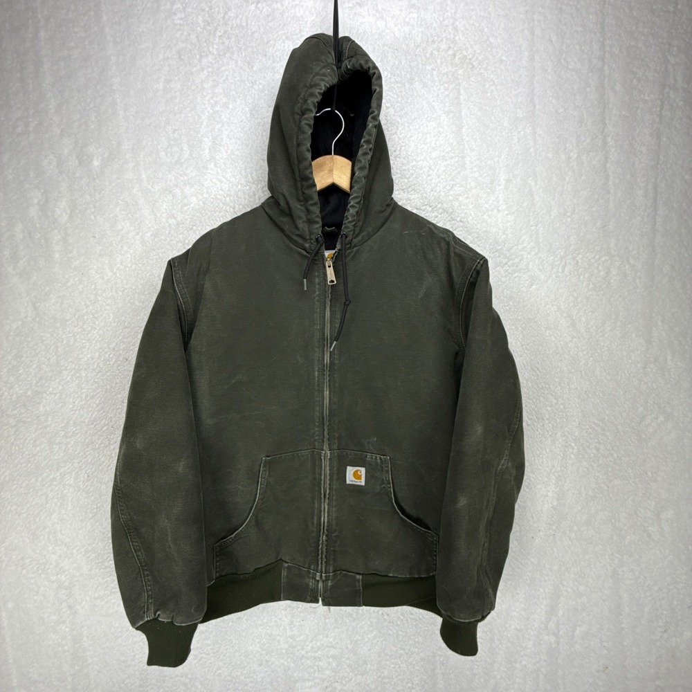 Carhartt Sandstone Active Jacket Quilt Lined Womens Large WJ130 MOS Moss Green